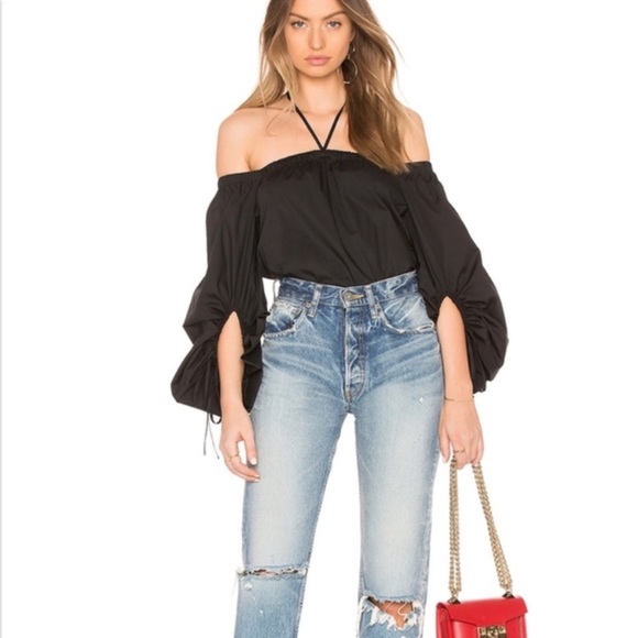 Rebecca Minkoff Tops - Rebecca Minkoff Tilda Off Shoulder Black Blouse